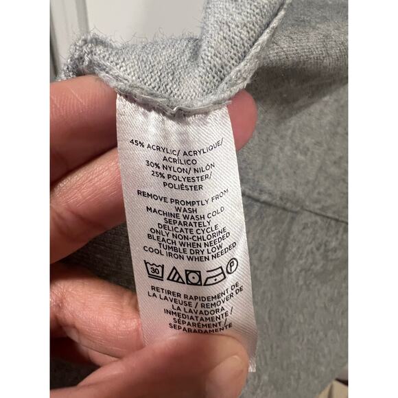 Ann Taylor Women’s Preppy Casual  Long Open Cardigan Gray Black 2XL Business - Picture 7 of 7